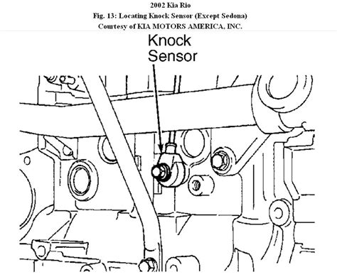 02 kia rio knock sensor replacement